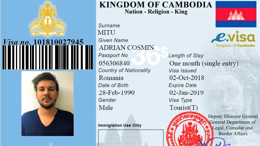 viza pentru cambodgia